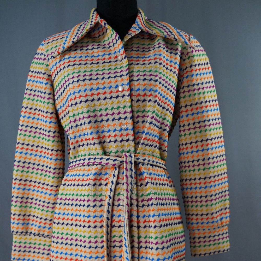 VTG Graff Californiawear Rainbow Blazer with Belt